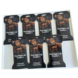 Lot of 7, Five Nights at‎ Freddy's Holographic Trading Sticker Blind Packs